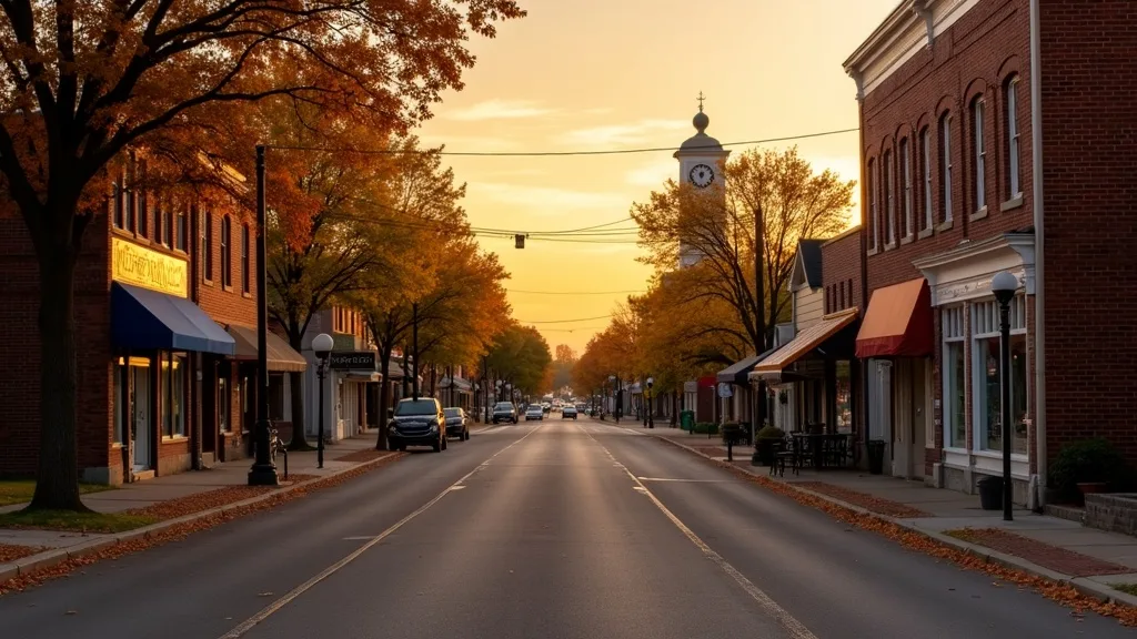 Small-town Ontario main street in an OPP-policed community